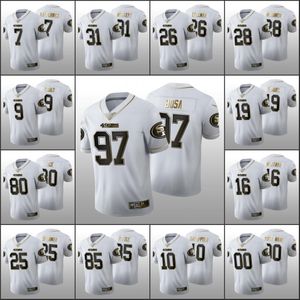 San Francisco''49ers''Men 80 Jerry Rice 97 Nick Bosa 19 Deebo Samuel Custom Women Youth 100th White Golden Edition Jersey