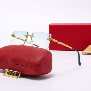2022 Designer Schlange Sonnenbrille für Männer Frauen Unisex Vintage C Shades Fahren Quadratische Sonnenbrille Mode Metall Grüne Linse Brillen B2884