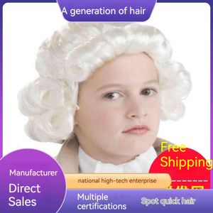 European Palace Children's Wig Court Lawyer Piano Performance Drama Men's and Women's Ball Pianist