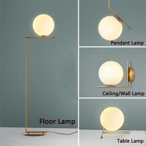 LED Modern Floor Lamps Pendant Lights Table Lamp Bedroom Glass Office Living Room Wall Light Fitting258A