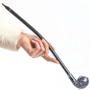 1pc Long Stick Imitation Marble Pattern Filter Pipe, Handmade Tobacco Pipe With Gift Box