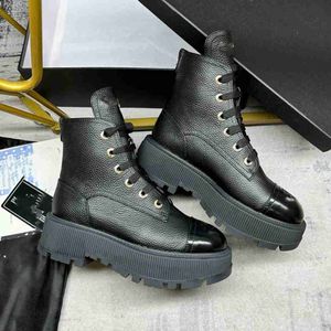Chanelllies Boots Designer CF Nude Buty Czarne spiczasty palec u stóp Środkowy obcas Buty Buty 23.12.10Z
