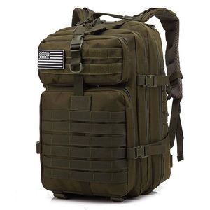 50L Capacidade de grande capacidade Homem do exército Mochilas Táticas Bolsas de Assault Militares Pacote Molle 3p para trekking Camping Hunting Bag325Z