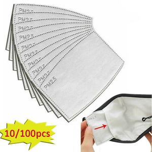 Anti Dust Droplets Replaceable Mask Filter Insert for Mask Paper Haze Mouth PM2 5 Filters Household Protective Products 100pcs235t