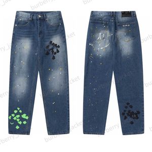 Mens Designer Make Old Washed Chromees hearts Jeans Chrome Straight Trousers Heart Cross Embroidery Letter Prints for Women Men Casual Long Style CH jeans