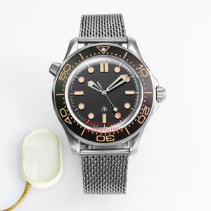 VS Factory produces 007 Series Men's watches 42mm diameter black dial 8806 movement sapphire Montre de Luxe Fine steel band mechanical automatic men's Wristwatches