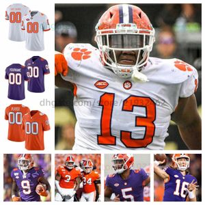 Personalizado Clemson Tigers Jersey College Football costurado Antonio Williams qualquer nome qualquer número Mens Mulheres Juventude todos agitados Charlie Johnson Colby Shaw Cole Turner