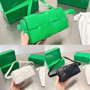 Itália cassete sacos de cintura preto mini intreccio verde tecido fanny pacote fivela magnética único bolso aberto interno ligado ovelha lea2874