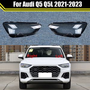 Para Audi Q5 Q5L 2021 2022 2023 cubierta de faro de coche gafas de luz frontal carcasa de lente de repuesto tapas de pantalla transparente