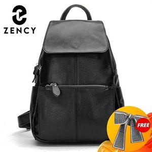 Moda de Zencas Moda Sofra Couro Genuíno Gigante Mulheres Backpack de High Quality A Damlies diariamente Bolsa de Viagem Casual Mochila Mochila Escola 211305L