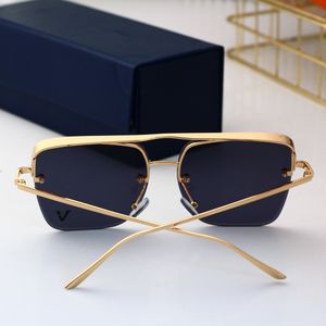 2023 piece fashion sunglasses toswrdpar glasses sunglasses designer men's ladies brown case black metal frame dark 50mm lens 5-7