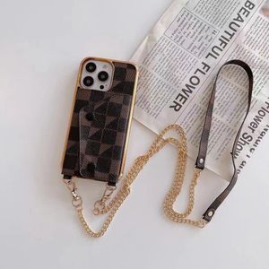 Designer iPhone Phone Case 15 14 Pro Max Hi Quality Leather L Crossbody Card Slot Beautiful Purse 18 17 16 15pro 14pro 13pro 12pro 13 12 11 Cases with Logo Box Girls Woman