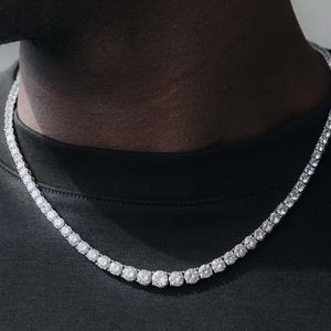 Yu Ying Hip Hop Chain 925 Sterling Silver 18k Gold Plated with Ice Out Zircon Gradual Change Cz Tennis Chain for Mens/women