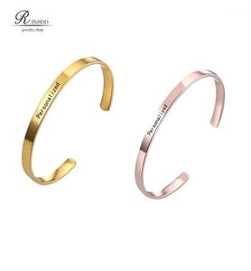 Custom Name Positive Inspirational Bracelet Personalized Jewelry Initial Engraved Name Custom Bracelet Bangle for woman11578797