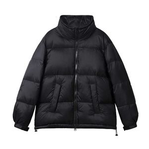 A Replacement 90 White Duck Down Down Jacket For Women's Winter Versatile Temperament Short Style New Stand Up Collar Black Bread Jacket