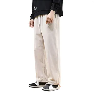 Pantaloni da uomo in velluto a coste elastici in vita con coulisse Pantaloni sportivi larghi casual lunghi oversize da allenamento