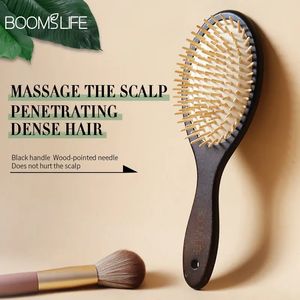 Saç fırçaları brosse cheveux femme bozulma saç fırçası kadınlar hava yastığı saç fırçası kafa kafa derisi masaj fırçası ahşap tarak saç bakımı berber tarak 231211