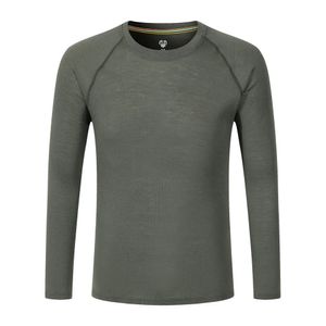 Herren-Thermounterwäsche, 100 % Merinowolle, Basisschicht, Herren-Merinowolle-Hemden für Herren, Thermo-Unterwäsche, langärmliges T-Shirt zum Wandern, Jagen, Laufen, 231211