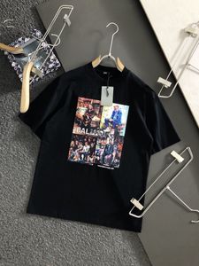 Luxurious Paris Brands Designer BAL Tshirt Short Sleeve Crewneck Tee Breathable Couple Fashion 2B Print Hip Hop Outdoor Harajuku Streetwear Hip Hop T Shirt 6585