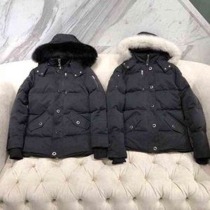 Down Jacket Men s Fur Collar Parka Winter Waterproof White Duck Coat Cloak Fashion Men and Women Couples Moose Casual Version to Keep jacketstop jacketstop qing