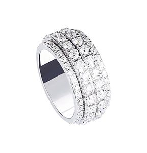 Cluster Rings Moissanite Ring Men039S Platinum Diamond European och American Shining Luxury Starry Running Finger Jewelry4363885