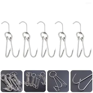 Kitchen Storage 10 Pcs BBQ Hook Hangers Stainless Steel Hooks Hanging For Grill Roast Ceiling Practical Useful Meat Lamb