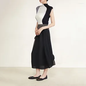 Arbetsklänningar vintage vit svart lapptäcke maxk kjolar 2 bit set 2023 banan designer två uppsättningar kläder sommarkläder