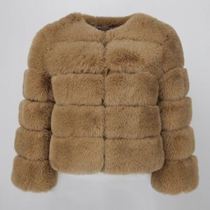 Women's Fur Faux 2023 Luxury Brand Winter Jacka Women Coat Elegant tjock varm yttre kläder Streetwear Fake Rabbit Fashion 231211