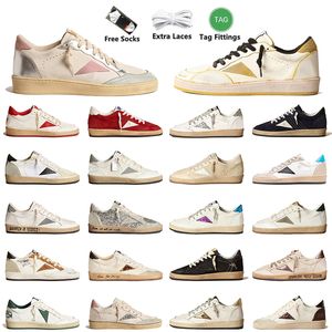 Designer Luxus Itlay Marke Freizeitschuhe Super Star Sneakers Plattform lässig klassisch rosa blau silber Fersenlasche weißes Leder Nappaleder Damen Herren Sterne Trainer