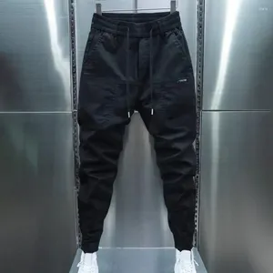 Pantaloni da uomo Pantaloni da uomo in misto cotone vestibilità regolare Pantaloni sportivi da uomo con coulisse in peluche spesso con elastico in vita lungo alla caviglia