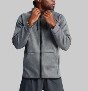 Lulu Erkekler Yeni Yoga Fermuar Kapşonlu Ceket Sıradan Uzun Kollu Dış Mekan Kıyafet Fitness Spor Çift Taraflı Fırçalı Kumaş Malzeme Out Giyim 46