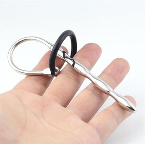 Manlig rostfritt stål urinrörsljud stretch stimulerar pärla dilator metall penis plugg kuk ring bdsm vuxen sex leksak produkt282g7163943