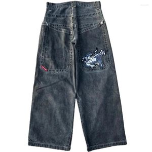 Женские джинсы уличная одежда JNCO Y2K женские мужские хип-хоп мультяшная графика мешковатые брюки с вышивкой готические широкие брюки с высокой талией