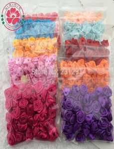 Intero 500 pezzi ordine misto Bianco 25 mm nastro di raso fiore rosa per artigianato abbigliamento fiori matrimonio 500 pezzi 151459949002