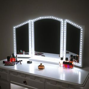 LED Makeup Mirror Strip Light 13ft 4m 240LEDS Vanity Mirror Lights LED Strip Kit Mirror för Makeup Table Set With Dimmer S Shape3043