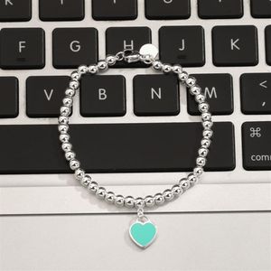 Designer Heart shaped bracelet high end stainless steel Beaded bracelets men and women Jewelry Christmas Valentine Gift Party wedd300Y