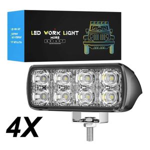 Wrok Light 3030 8led Sabit Strobe Spotlight Led Bar Offroad Slim Barra Kamyon Atv Araba Sürüş Sis