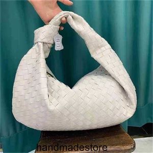 Venetaabottegaa Bolsa com nó de luxo grande Jodie Cloud Woven Dumpling Bolsas de couro macio