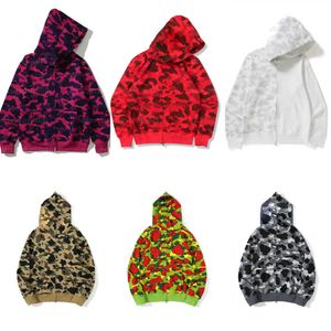 Tasarımcı Hoodies Erkek Kadın Köpekbalığı Hoodie Uzun Kollu Kapşonlu Ceket Moda Üst Düzgün Hip-Hop Pamuk Ceket Erkek Hoodies Sweatshirt Tasarımcı Ceket