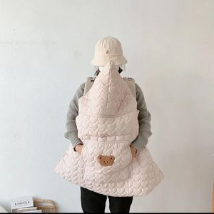 Blankets Korean Style Autumn Winter Baby Stroller Blanket Cartoon Thickened Warm Quilt Sleeping Bag Kids Straps