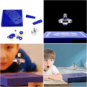 Spinning Top Kids Magnetic Tops Levitation Magic Gyro Gyrocope Suspenderad UFO Floating Levitating Classic Toy Q0528 Drop Leverans till OTKV0