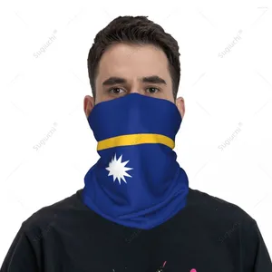 Scarves Unisex Nauru Flag Neckerchief Scarf Neck Face Mask Warmer Seamless Bandana Headwear Cycling Hiking