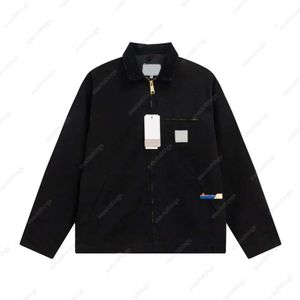 Carhart Tasarımcı Mens Ceket Moda Markası Carhart Detroit Carharttlys Ceketler Erkekler İçin Batik Çalışma Kıyafet Canvas Fermuar Koçu Gündelik Gevşek 864