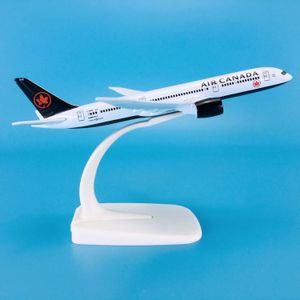 航空機Modle Baza Zinc Ally Material 1 400 16cm飛行機航空機Boeing B787-9 Air Canada Plane Model 231208