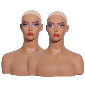 ウィッグスタンドUSAウェアハウス船2PCS/ロットファクトリー販売PVC女性ヘアマネキンヘッドディスプレイドロップ配信製品ACCE DHMQ6