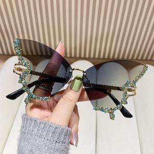 Toppkvalitetsfjäril Diamond Eyeglasses Beach Goggle Polariserade solglasögon Utomhus Kör Vindtätt glasögon 100% UV400 SKYDD SPELSERAD LINS PREKTIV FÖR KVINNS