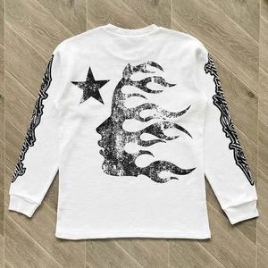 Hellstar Studios Victory Thermal EuropeanおよびAmerican Men's and Women's Longeved Tシャツ231211