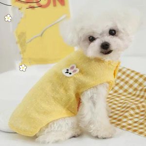 犬アパレルペット用品子犬の花のベストテディの服かわいい夏の薄いアクセサリー
