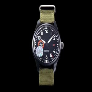 40mm Limited Edition Men Watch Navy Military Nato Strap Sapphire Black Ceramic Case Wristwatch Automatic Automatic 327001 327002 317Z