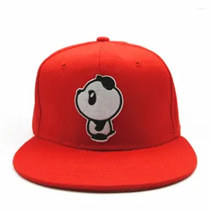 Top Caps Karikatür Panda Nakış Pamuk Beyzbol Kapağı Hip-Hop Erkekler ve Kadınlar İçin Ayarlanabilir Snapback Şapkaları 173